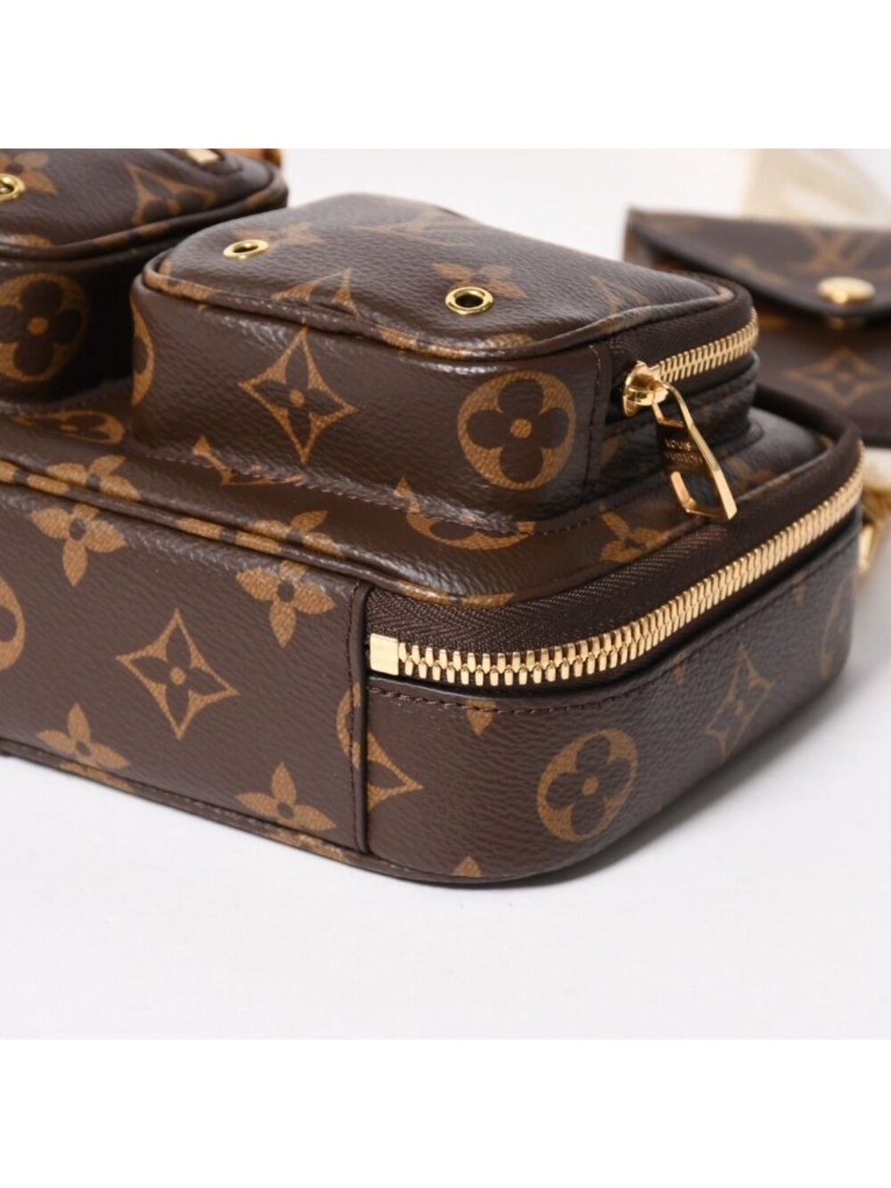 Louis Vuitton Monogram Utility Crossbody Shoulder Bag Brown Gold - Picture 14 of 16